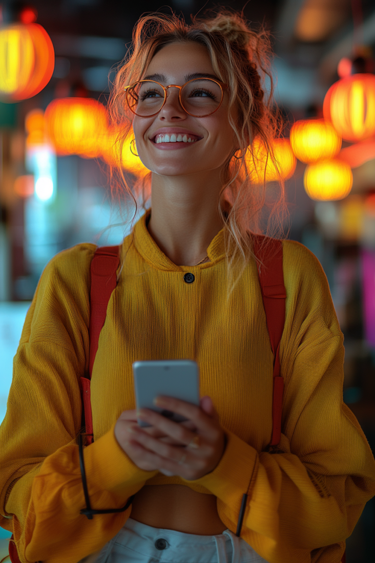 jneomaster_realistic_woman_happy_with_good_news_in_a_modern_off_1e0f8820-83df-411e-a711-384f63b3a981